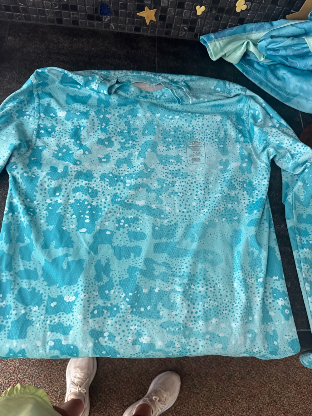 Aftco Aqua Patterned Long Sleeve Performance Shirt